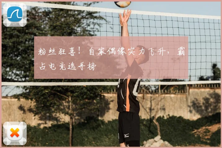 粉丝狂喜!自家偶像实力飞升,霸占电竞选手榜
